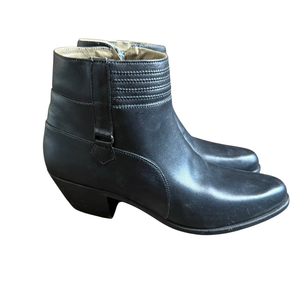 Dingo Women's Leather Black Ankle Boots Size 10 Wide Vintage